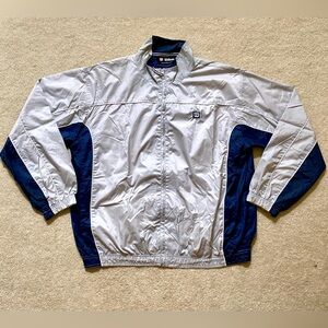 Vintage Wilson Silver & Navy Windbreaker Jacket